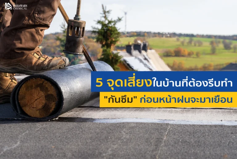 อย่ารอให้บ้านพัง! เช็คด่วน 5 จุดเสี่ยงรั่วซึมที่ต้องรีบทำ "กันซึม" ก่อนหน้าฝนจะมาเยือน ป้องกันปัญหารอยร้าว เชื้อรา และฝ้าถล่ม ดูแลบ้านให้จบในม้วนเดียว