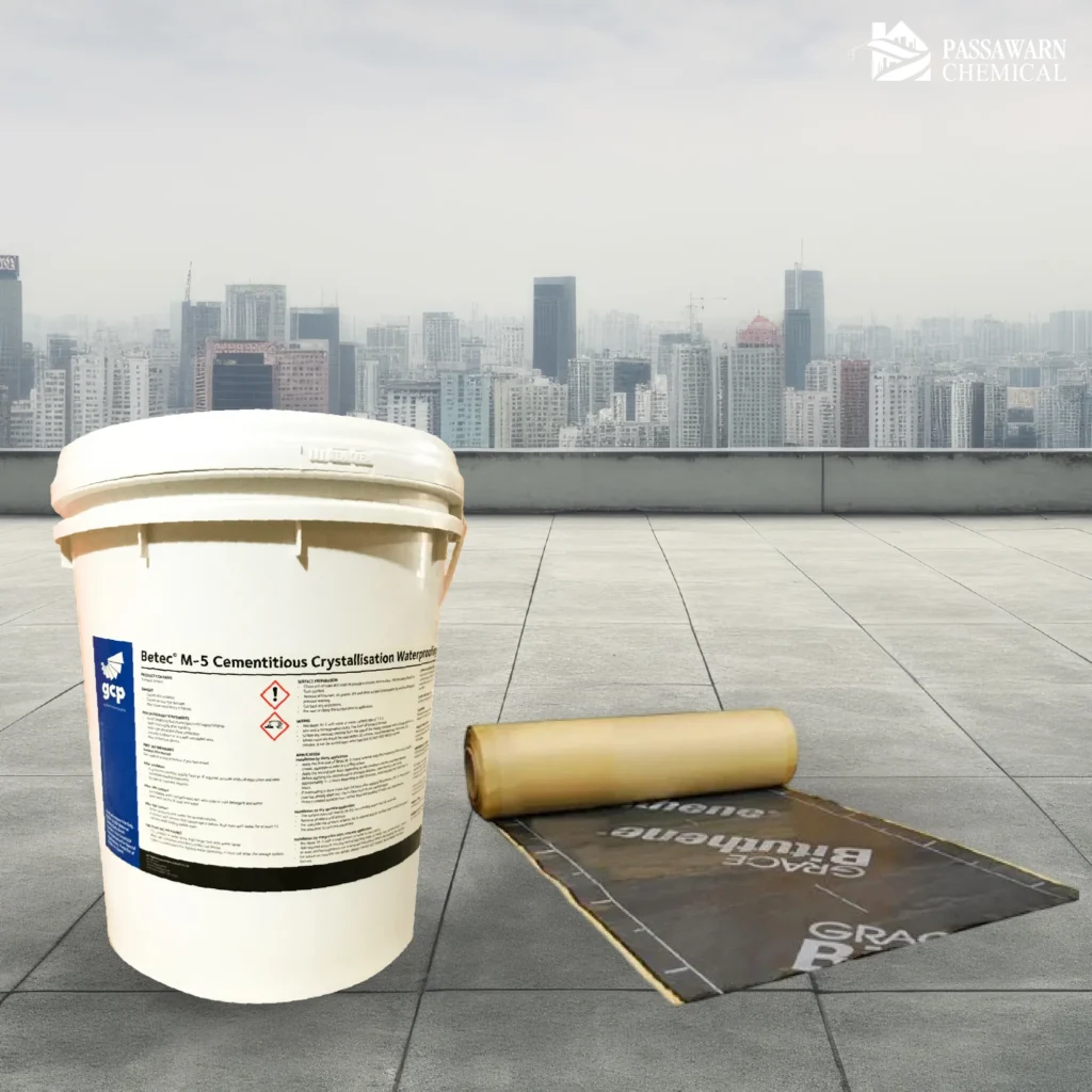 กันซึมแบบ “ผลึกในคอนกรีต” vs “เมมเบรนแผ่น”