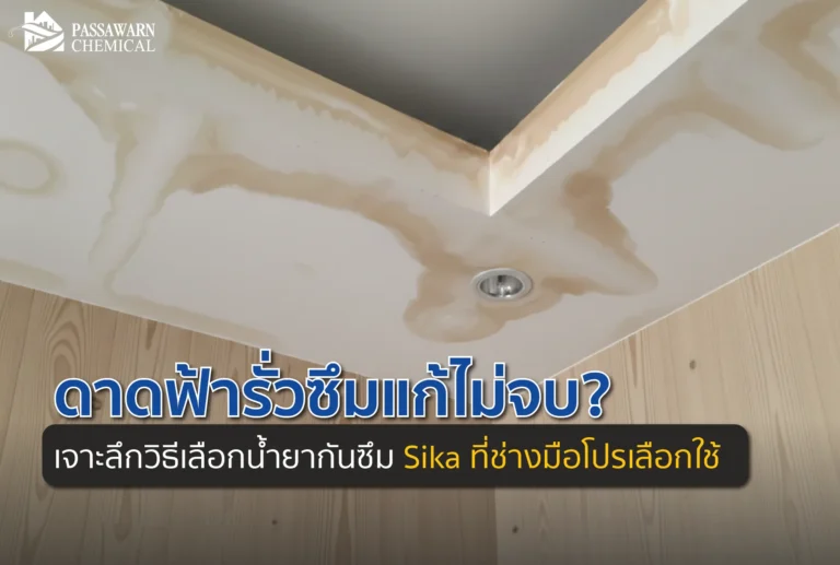 เบื่อปัญหารั่วซึมซ้ำซากบนดาดฟ้า? เจาะลึกวิธีเลือกผลิตภัณฑ์ Sika ให้ถูกงาน ทั้ง Sikalastic และ Sikaflex จบปัญหาหลังคารั่วและรอยแตกร้าวได้จริงฉบับมืออาชีพ