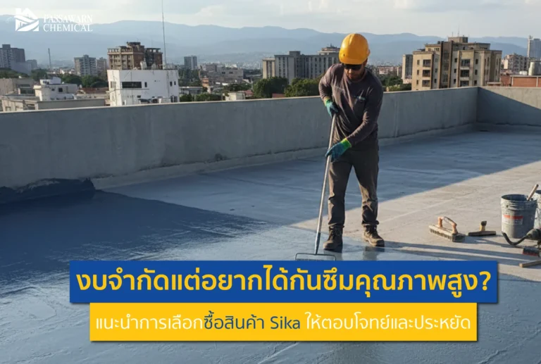 งบจำกัดไม่ต้องทนใช้ของถูก! เผยเทคนิคเลือกซื้อกันซึม Sika ให้ตรงจุด จบปัญหารั่วซึมถาวร ไม่ต้องซ่อมบ่อย ประหยัดงบระยะยาว ปรึกษาผู้เชี่ยวชาญคลิกเลย