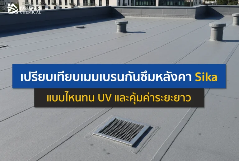 ดาดฟ้ารั่วเพราะแดดเผา? เปรียบเทียบเมมเบรนกันซึมหลังคา Sika แบบเป่าไฟ vs PVC แบบไหนทน UV สูงสุด และคุ้มค่าระยะยาว เจาะลึกสเปกฉบับเข้าใจง่าย คลิกเลย!