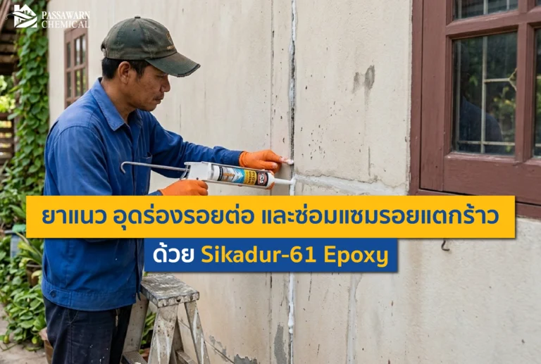 ปัญหารอยร้าว โครงสร้างทรุด แก้ได้! แนะนำวิธียาแนว อุดร่องรอยต่อ และซ่อมรอยแตกร้าวคอนกรีตด้วย Sikadur-61 อีพ็อกซี่คุณภาพสูง แข็งแกร่ง ทนทาน จบงานเนี๊ยบ