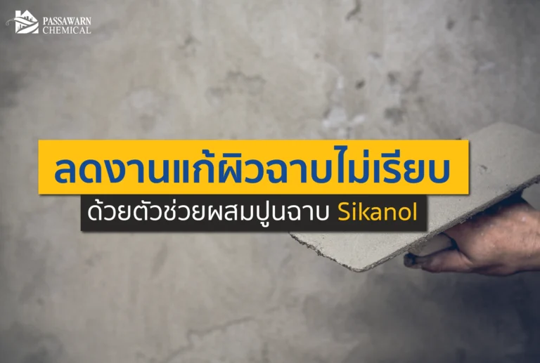 เบื่อไหมฉาบปูนไม่เรียบ ต้องแก้งานบ่อย? จบปัญหาด้วย Sikanol น้ำยาผสมปูนฉาบแทนปูนขาว ช่วยให้ปูนลื่น ปาดง่าย ลดรอยแตกร้าว ลดงานแก้ ฉาบสวยเป๊ะในรอบเดียว