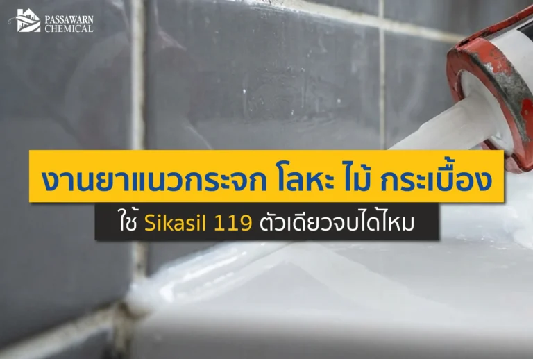 ปวดหัวกับการเลือกซิลิโคน ยาแนว ใช่ไหม? งานกระจก โลหะ ไม้ หรือกระเบื้อง ใช้ Sikasil 119 หลอดเดียวจบได้จริงหรือ? ค้นหาคำตอบและเทคนิคสไตล์ช่างโปรที่นี่!