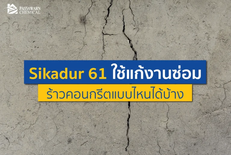 ปัญหาคอนกรีตแตกร้าวแก้ไม่จบ? มาดูวิธีใช้ Sikadur 61 กาวอีพ็อกซี่ซ่อมโครงสร้าง ว่าเหมาะกับงานซ่อมรอยร้าวแบบไหนบ้าง ให้บ้านกลับมาแข็งแรง ทนทาน เจ็บแต่จบ!