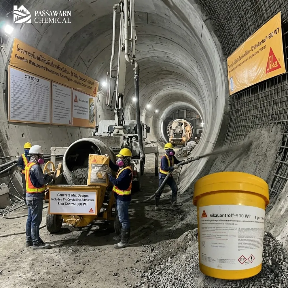 Sika Control-500 WT ทำไมงานชั้นใต้ดินและผนังรับแรงดันน้ำ ถึงต้องการคอนกรีตกันซึมขั้นสุด?