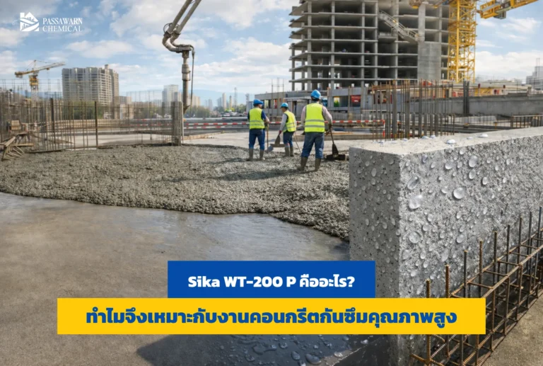 ปัญหาน้ำรั่วซึมแก้ได้ตั้งแต่โครงสร้างเนื้อปูน! เจาะลึก Sika WT-200 P นวัตกรรมผสมคอนกรีตกันซึมที่สมานรอยร้าวได้เอง ทำไมช่างถึงไว้ใจ อ่านเลย!