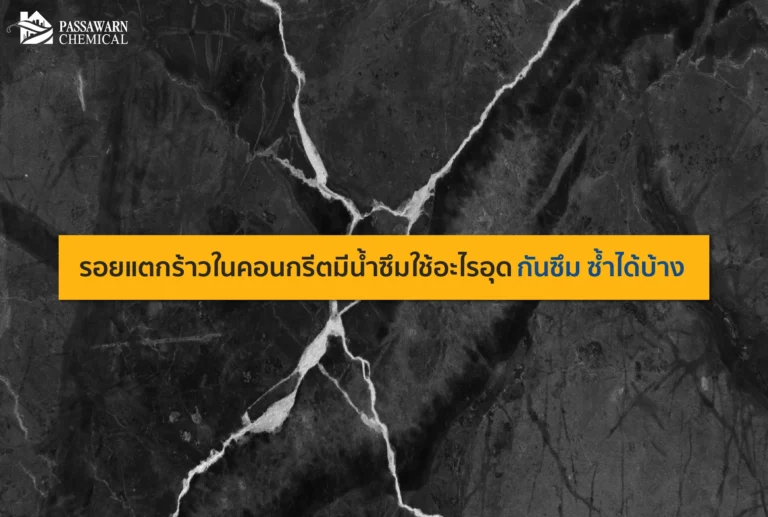 คอนกรีตแตกร้าวและมีน้ำซึม แก้อย่างไร? แนะนำวัสดุอุดรอยร้าวและระบบ กันซึม ที่ช่างมืออาชีพเลือกใช้ ซ่อมจบ ไม่รั่วซ้ำ อ่านวิธีแก้ปัญหาที่นี่!