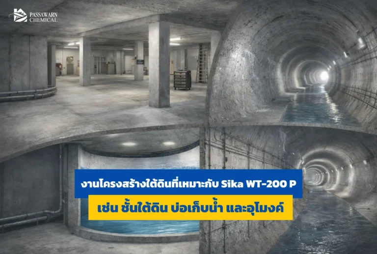 ชั้นใต้ดิน อุโมงค์ บ่อเก็บน้ำ รั่วซึมแก้ยาก! แนะนำ Sika WT-200 P น้ำยาผสมคอนกรีตกันซึมเทคโนโลยีตกผลึก สมานรอยร้าวได้เอง ปกป้องโครงสร้างถาวร อ่านเลย!