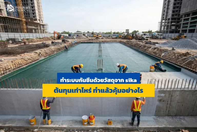เจาะลึกต้นทุนและความคุ้มค่าของการทำระบบกันซึมด้วย Sika นวัตกรรมตกผลึก สมานรอยร้าวคอนกรีตได้เอง ลงทุนครั้งเดียวจบปัญหาน้ำรั่วถาวร คุ้มชัวร์!
