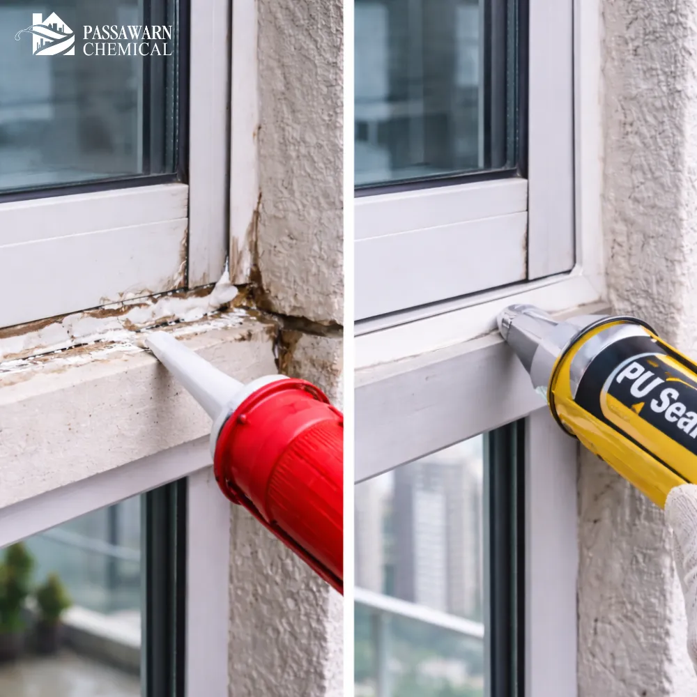 ซิลิโคนทั่วไป vs PU Sealant เลือกอะไรอุดรอย น้ำรั่ว ดีกว่ากัน?