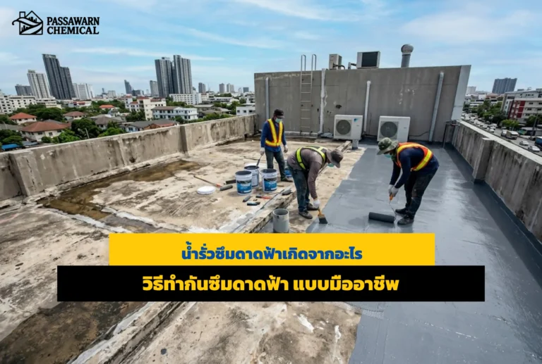ดาดฟ้ารั่วซึมแก้ยังไง? เจาะลึกสาเหตุและวิธีทำ กันซึมดาดฟ้า แบบมืออาชีพ ด้วยเทคโนโลยีตกผลึก Sika WT-200 P เปลี่ยนคอนกรีตให้สมานรอยร้าวได้เอง จบปัญหาน้ำรั่ว!
