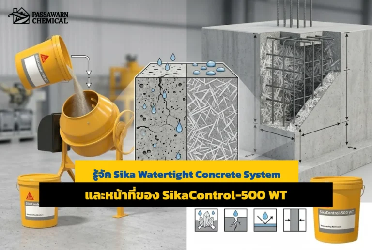 ปัญหาน้ำรั่วใต้ดินแก้ได้! เจาะลึก Sika Watertight Concrete System และหน้าที่ของ SikaControl-500 WT เปลี่ยนคอนกรีตให้กันซึมและสมานรอยร้าวเองได้ อ่านเลย