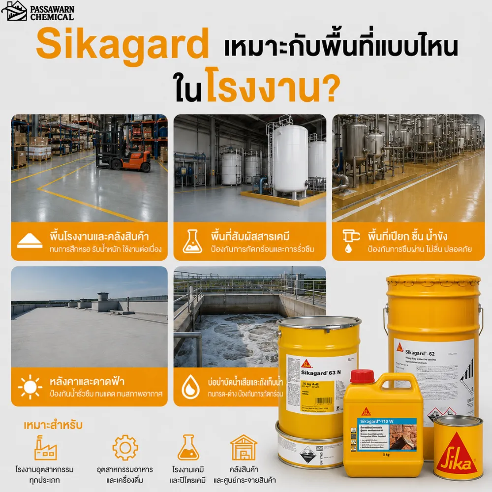 Sikagard เหมาะกับพื้นที่แบบไหนในโรงงาน?