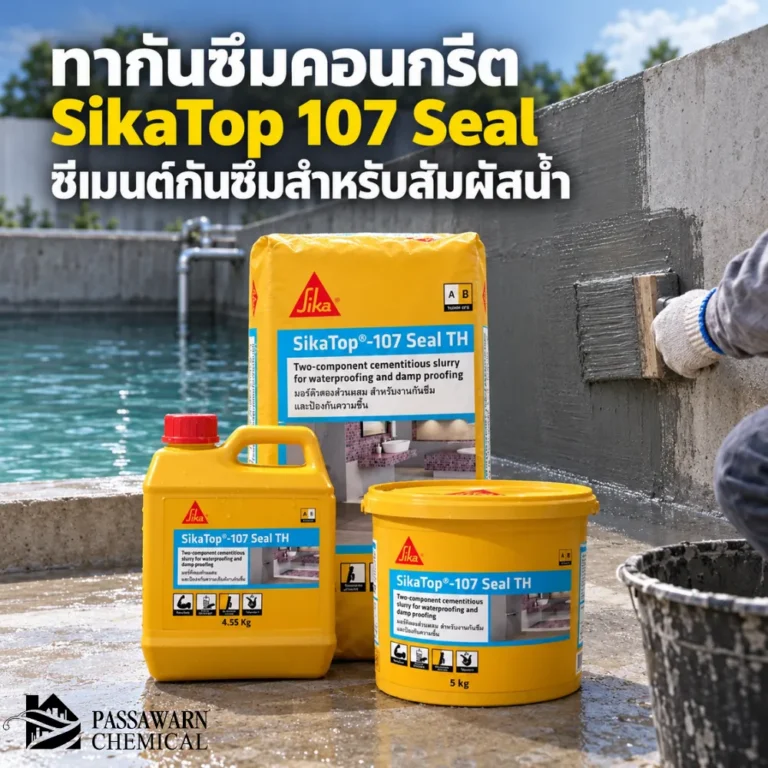SikaTop 107 Seal TH ซีเมนต์กันซึม 2 ส่วนผสมสำหรับพื้นและผนังคอนกรีต เหมาะกับถังเก็บน้ำ สระ พื้นที่เปียก และงานสัมผัสน้ำดื่ม