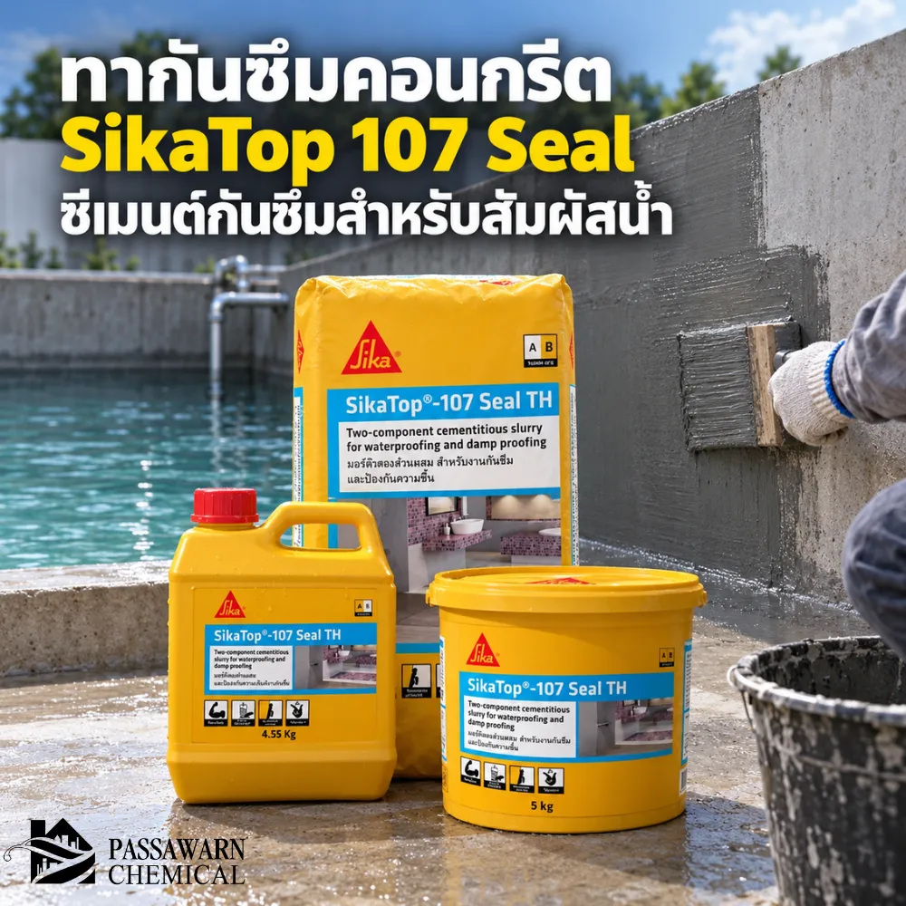 ทากันซึมคอนกรีต SikaTop 107 Seal ซีเมนต์กันซึมสำหรับสัมผัสน้ำ