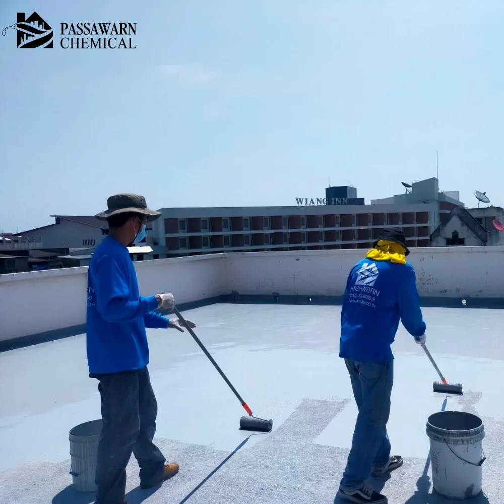 ดาดฟ้ามีน้ำซึม ใช้กันซึม Silcor 575 กันซึม PU ทนน้ำขังเหมาะกับงานแบบไหน?